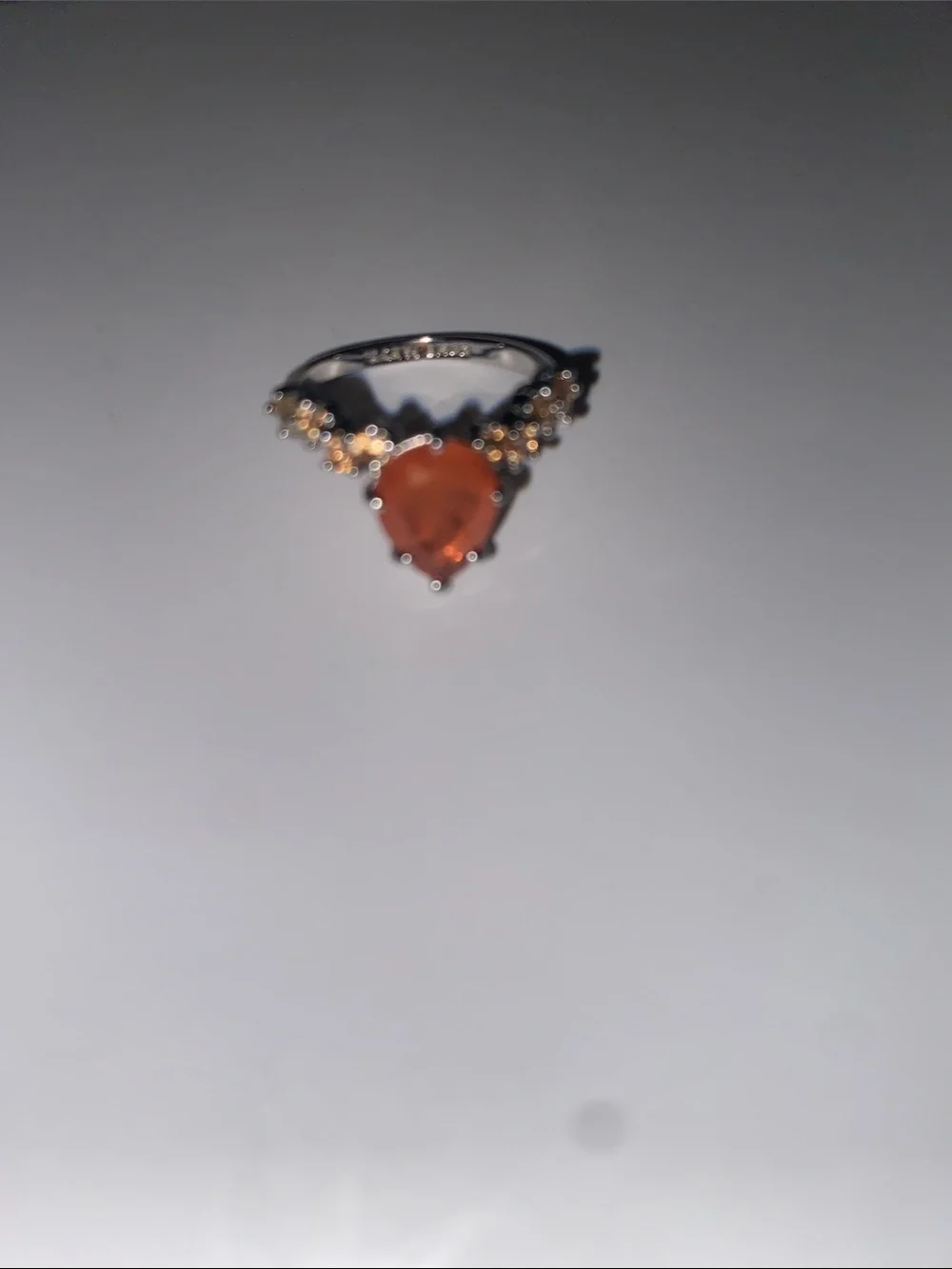 Natural fusion stones are genuine quartz fused with a lab created stone. Size 7